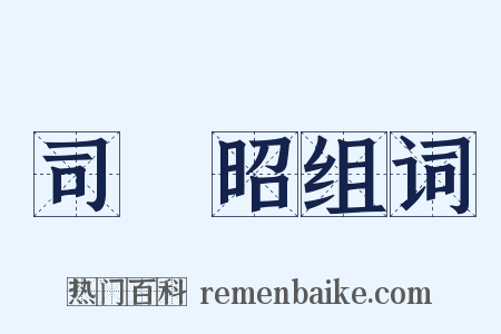 司馬昭组词是什么意思的图片